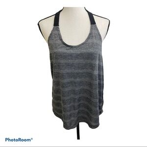 Nike active tank grey scoop neckline exposed back fits medium no size tag